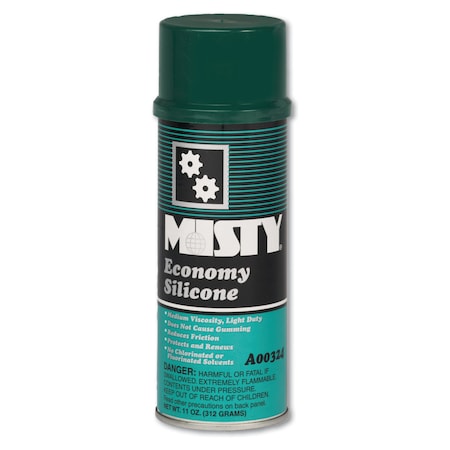 Misty Economy Silicone Spray Lubricant, Aerosol Can, 11oz, PK12 1002077